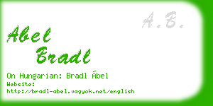 abel bradl business card